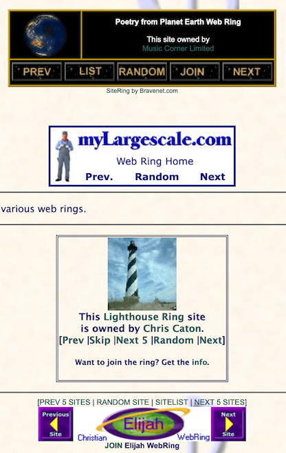 Music Corner web rings